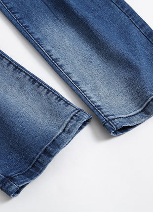 Elastic Slim-fitting Small Straight Jeans