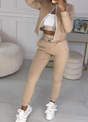 Slim Fit Versatile Long Sleeve Foreign Trade Trousers Suit