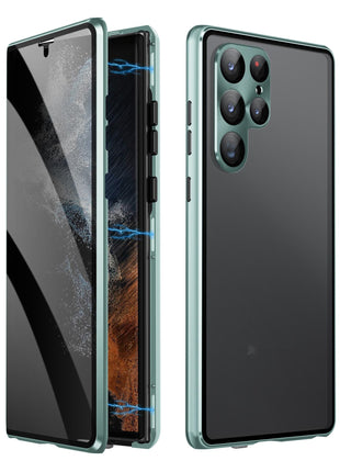 Samsung S 21/22/24 Double-Side Metal Magnetic Phone Case