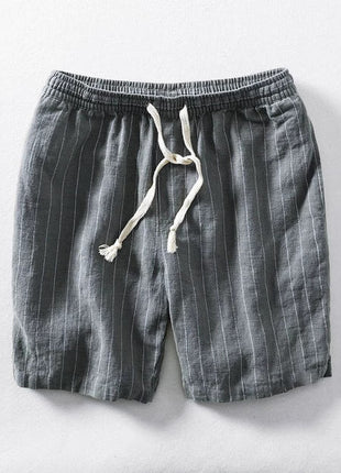 Men's Summer Stripes Pattern Printed Casual Cropped Pants