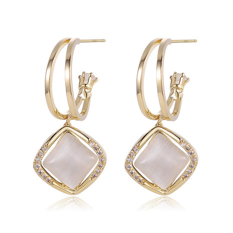 Fashionable Oval High-end Earrings