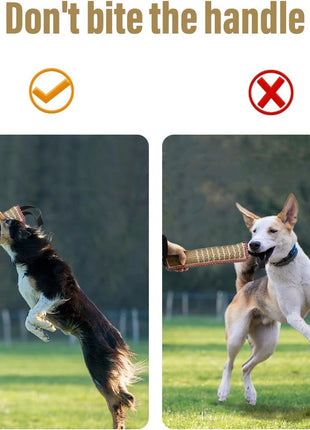 Dog Tug Jute Toy Bite Pillow for Training Interactive for Small and Medium Dogs