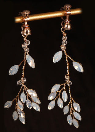 Korean Style Crystal Tassel Earrings