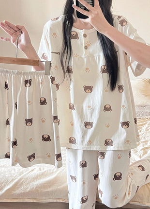 3-piece Cotton Pyjamas Set