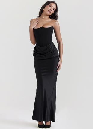 Slim Tube Top Long Bandeau Backless Party Dress