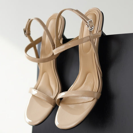 Patent Sheepskin Stiletto High Heels