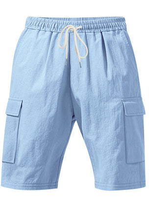 Men's Air-permeable Beachwear Linen Loose Multi-pocket Casual Shorts