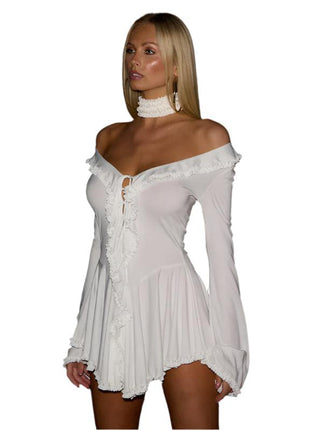 Sweetheart Lace Off-shoulder Dress