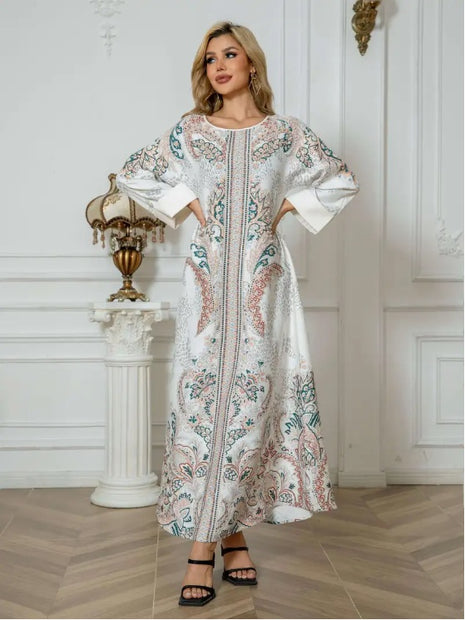 Elegant Floral Long Sleeve Dress