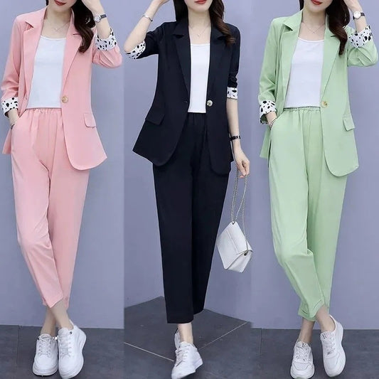 Flab Hiding Loose Slimming Coat Two-piece Set
