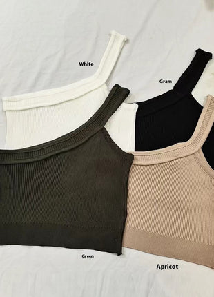 Irregular Shoulder Summer Vest