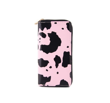 Cow Pattern Long PU Wallet