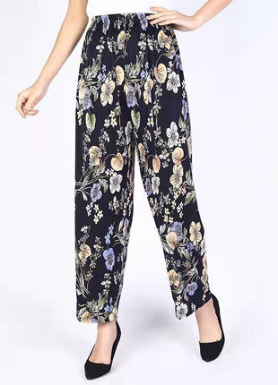 Loose Casual Ice Silk Stretch Nine-quarter Pants