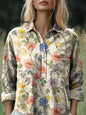 All-matching Printed Casual Half-open Lapel Shirt