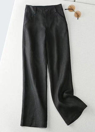 Summer Cotton Linen Wide Leg Pants