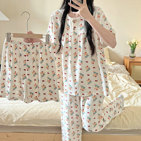3-piece Cotton Pyjamas Set
