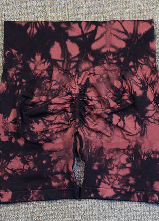 Tie-dye Quick-drying High-waisted Hip-lifting Short