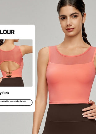 Splicing Mesh Back Yoga Vest