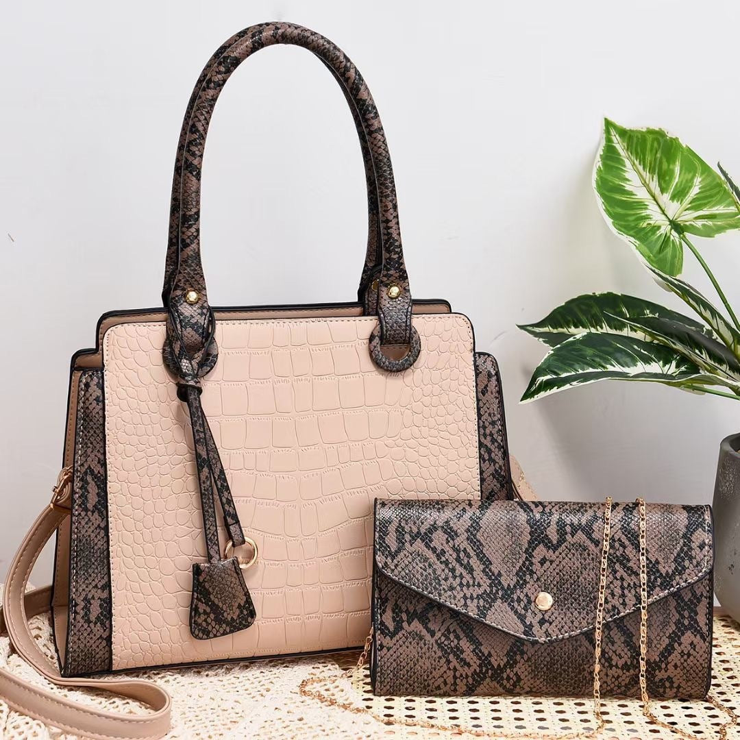 Serpentine Stitching Fashion Combination Bags