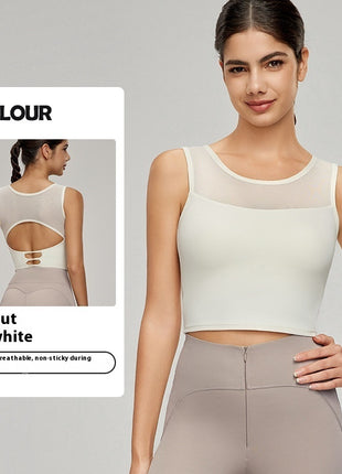 Splicing Mesh Back Yoga Vest