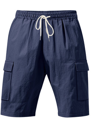 Men's Air-permeable Beachwear Linen Loose Multi-pocket Casual Shorts