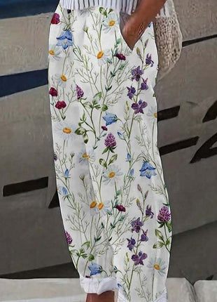 Digital Printing Bubble Crepe Trousers