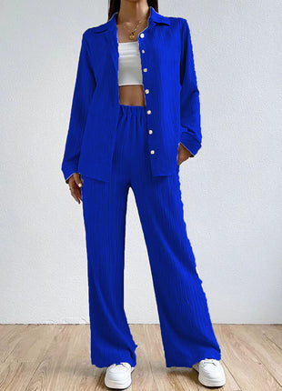 Fashion Casual Drawstring Trousers Two-piece Suit