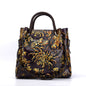 Trendy Three-dimensional Embossed First Layer Cowhide Bag