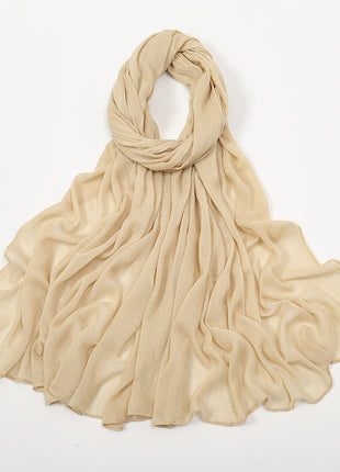 Curling Rayon Wrinkle Scarf Women's Simple Toe Cap