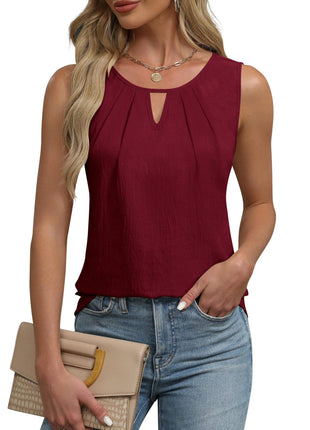 Round Neck Sleeveless Casual T-shirt
