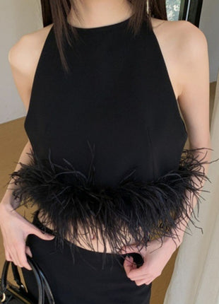 Halter Knitted Vest Top & Matching Skirt