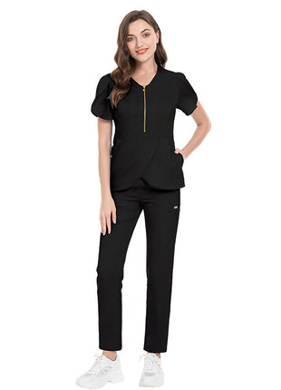 Slim Fit Nurses' Uniform Short Sleeve Pants Suit