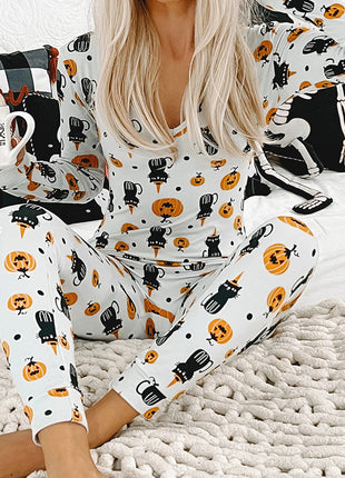 Halloween Long Sleeve One Piece Pyjamas