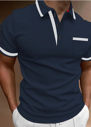 Casual Square Collar Double Buckle Short Sleeve