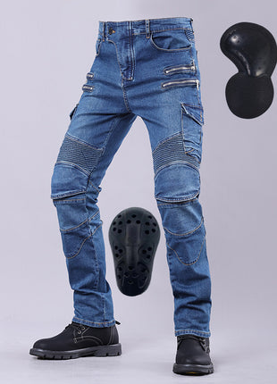 Motorcycle Riding Jeans + Pair of Protective Gear