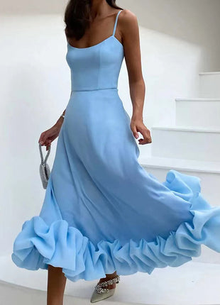 Suspenders Large Flower Swing Three-dimensional Dress