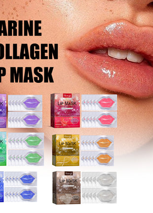 Marine Collagen Lip Mask packaging with a close-up of lips.